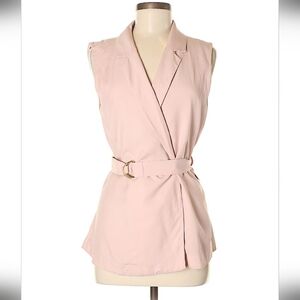 &Other Stories Pink Sleeveless Blazer Blouse with Belt